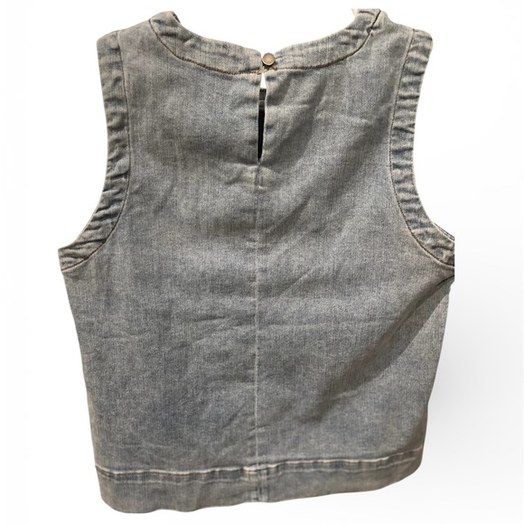 Evereve Denim Sleeveless Top Medium - Picture 2 of 4